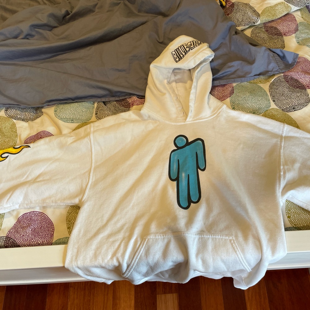 billie eilish tour sweatshirt. barely worn. missing the little hoodie string.